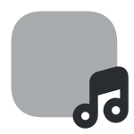 Mini Music Sqaure SVG Icon